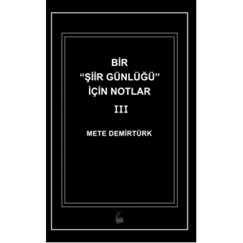 Bir Şiir Günlüğü İçin Notlar 3 - Mete Demirtürk